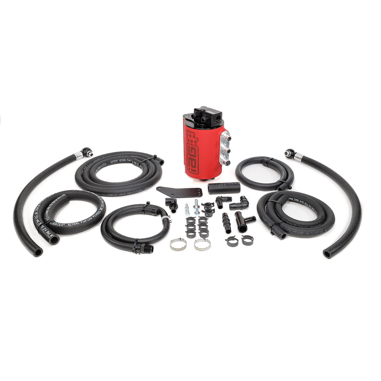 IAG V3 Street Series Air / Oil Separator (AOS) For 2006-07 Subaru WRX & 2004-07 STI - Red Finish