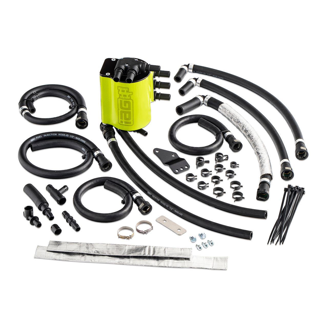 IAG Air Oil Separator AOS For 08-14 WRX 08-21 STI 09-13 FXT 05-09 LGT & OBXT -Neon Yellow