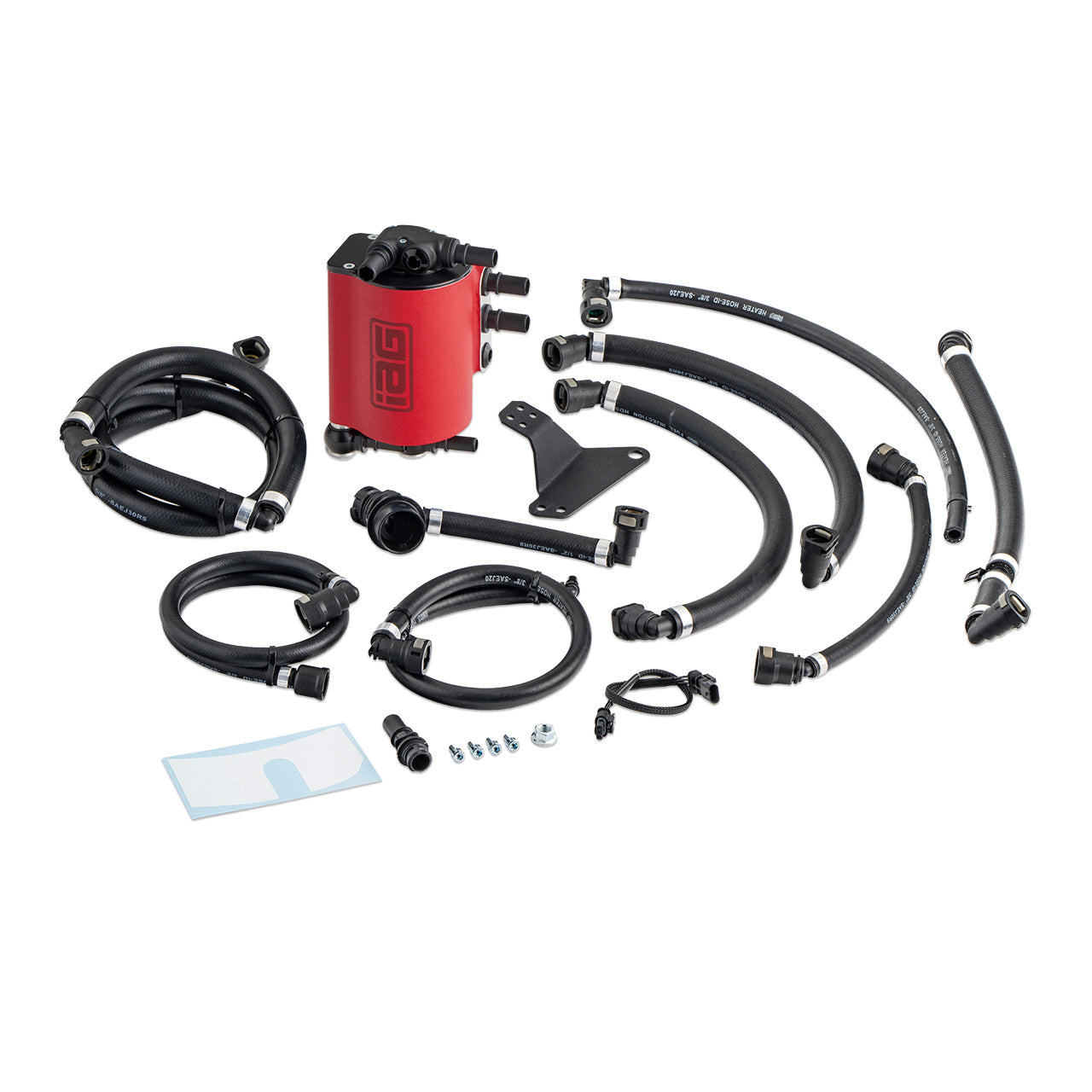 IAG Air Oil Separator AOS For 17-20 Ford F-150 & Raptor 3.5L EcoBoost Powder Coat Red