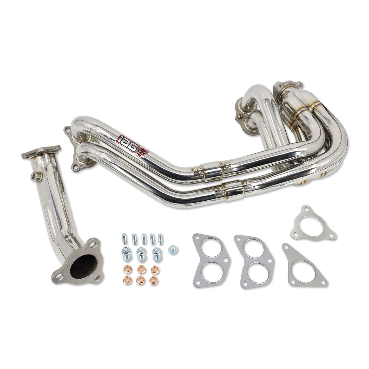 IAG Performance Unequal Length 3-Bolt Header & Uppipe For 02-14 WRX 04 ...