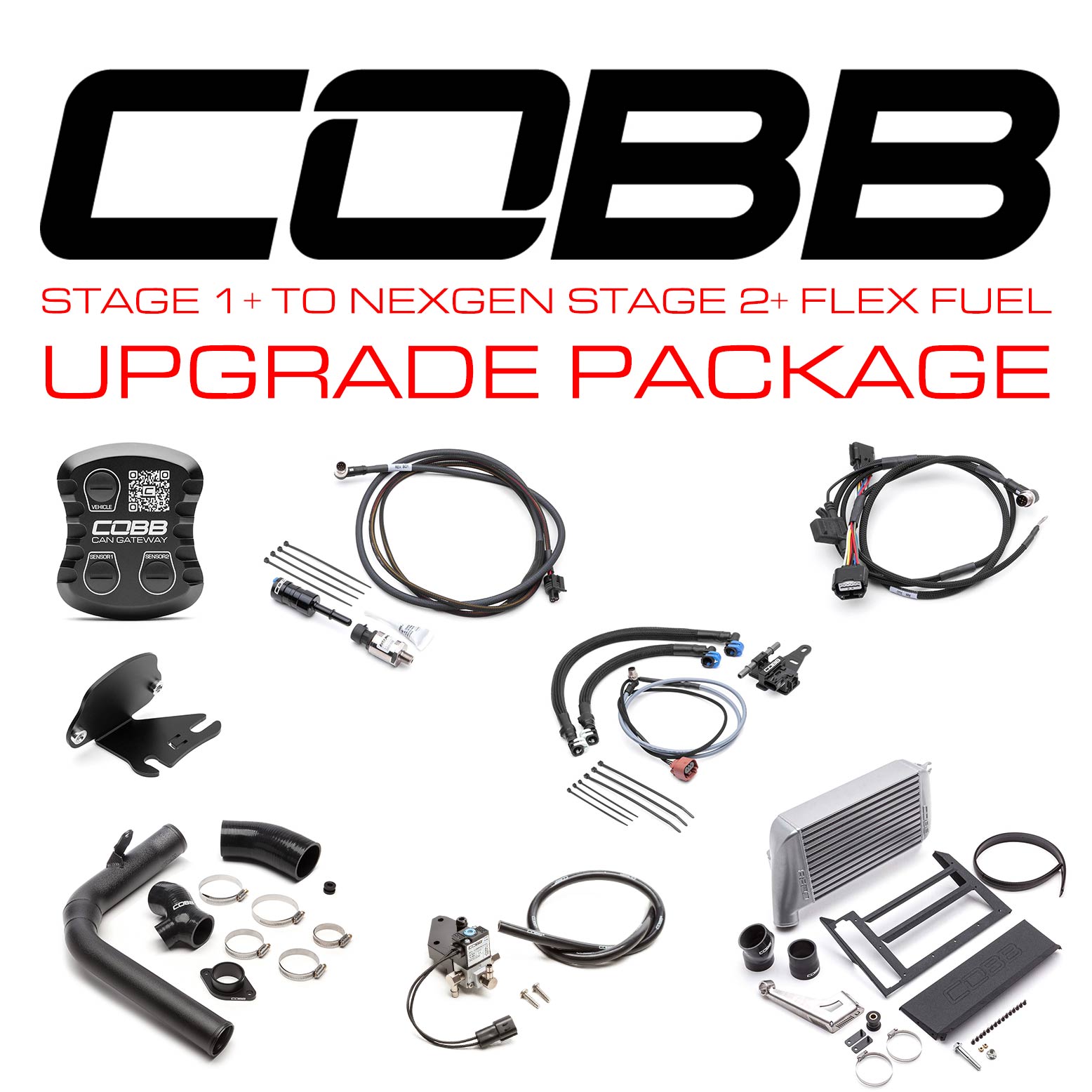 COBB Stage 1 + to NexGen Stage 2 + CAN Flex Fuel Power Package 15-21
