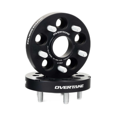 OVERTAKE Wheel Spacers - Pair - 25mm 5x100 - Subaru 2002-2014 WRX, 2004 STI, 2013-2026 BRZ/GR86, and more