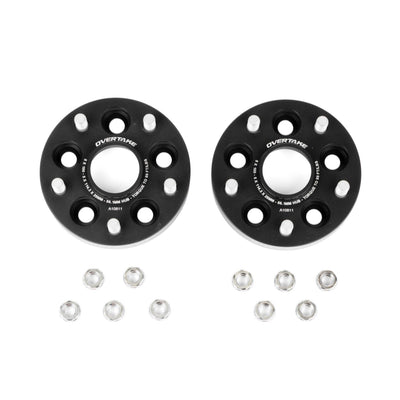 OVERTAKE Wheel Spacer Adapters - Pair - 25mm 5x100 to 5x114.3 - Subaru 2002-2014 WRX, 2004 STI, 2013-2027 BRZ/GR86, and more