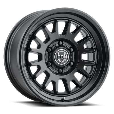 ICON Anza 17x8.5 6x5.5 25mm Offset 5.75in BS 95.1mm Hub Bore Satin Black Wheel
