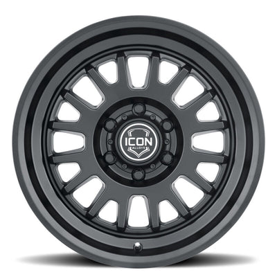 ICON Anza 17x8.5 6x5.5 25mm Offset 5.75in BS 95.1mm Hub Bore Satin Black Wheel