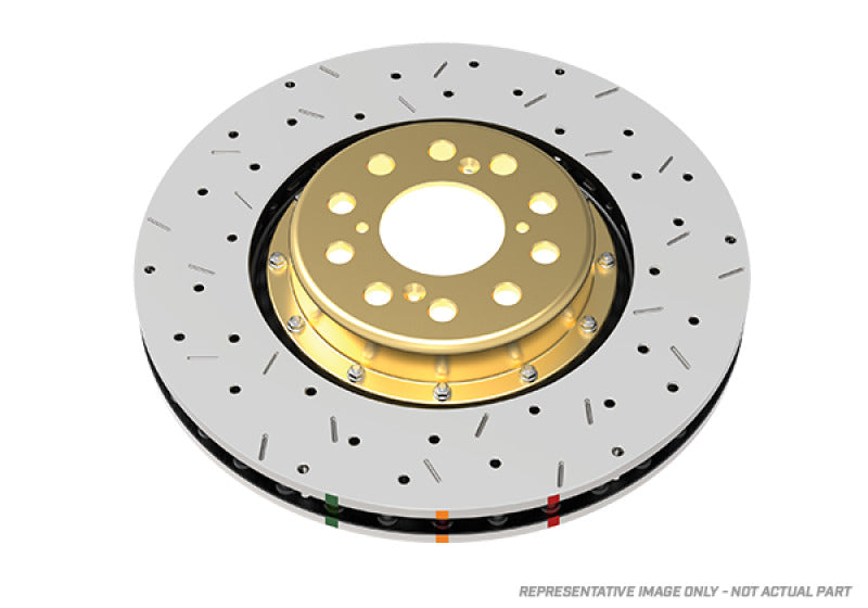 DBA 03-06 Subaru Legacy GT Wagon Front Drilled & Slotted 5000 Series 2 Piece Rotor w/ Black Hat