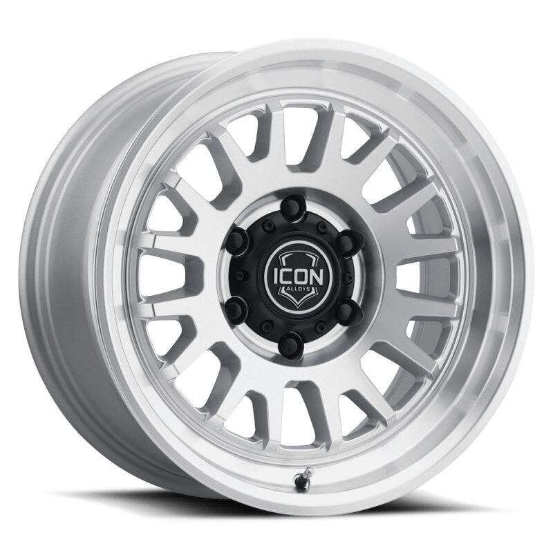 ICON Anza 17x8.5 / 6x5.5 / 0mm / 4.75in BS Silver Machined Wheel
