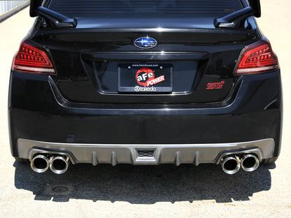 aFe Subaru WRX/STi 15-21 H4-2.0/2.5L Takeda 3in to 2-1/2in Stnlss Cat-Back Exhaust w/ Polished Tip
