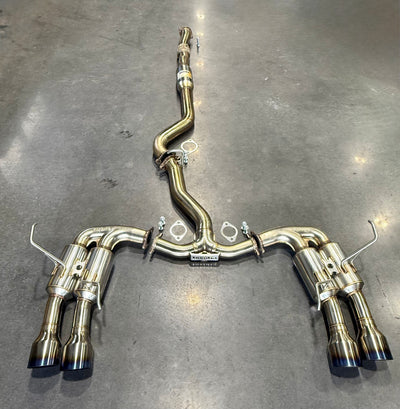 USED / Invidia 2015+ Subaru WRX / STI Gemini/R400 Single Layer Quad Titanium Tip Cat-Back Exhaust (Copy)