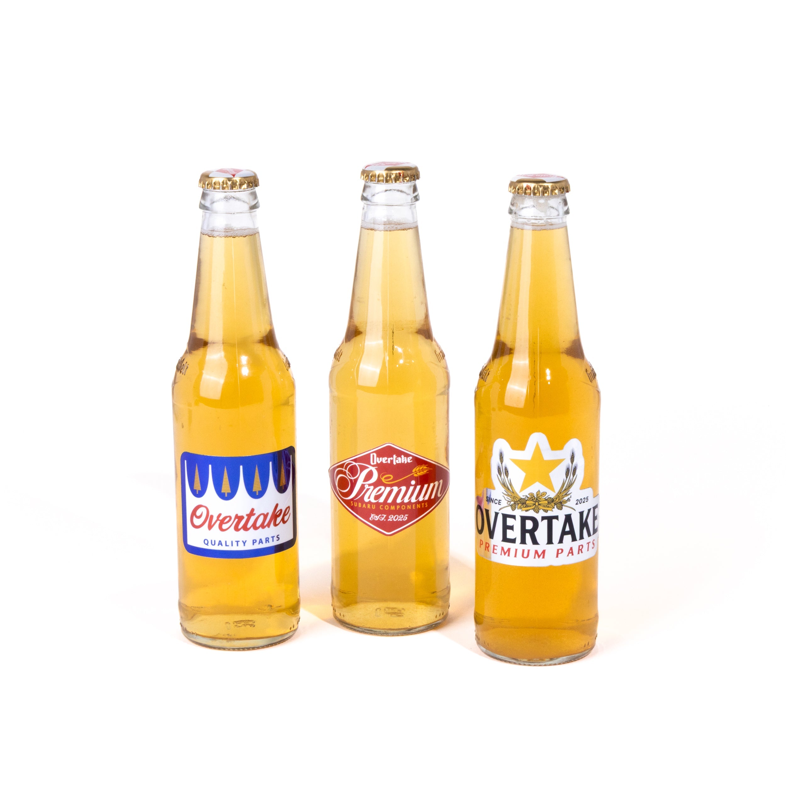 Overtake Premium Beer Stickers