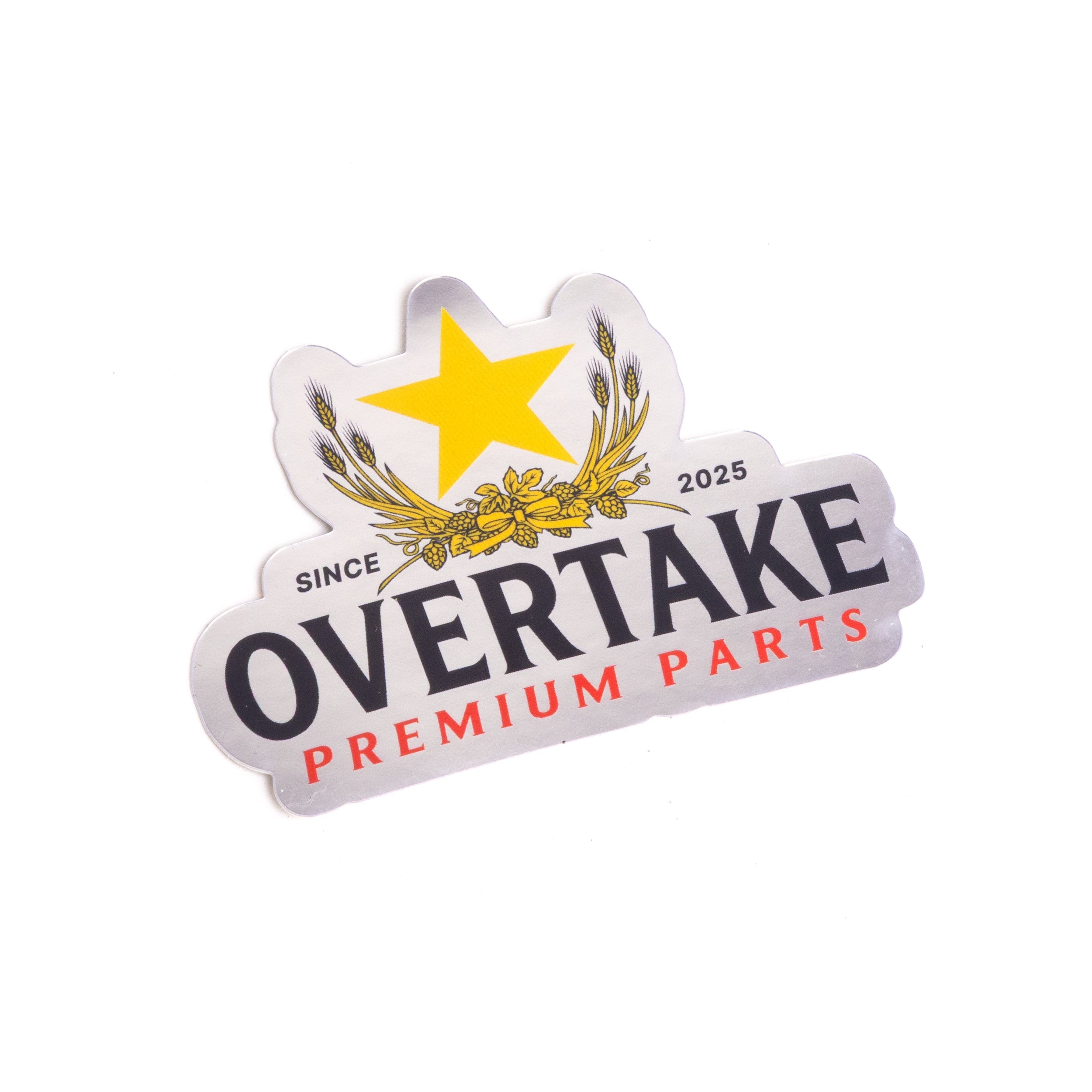 Overtake Premium Beer Stickers