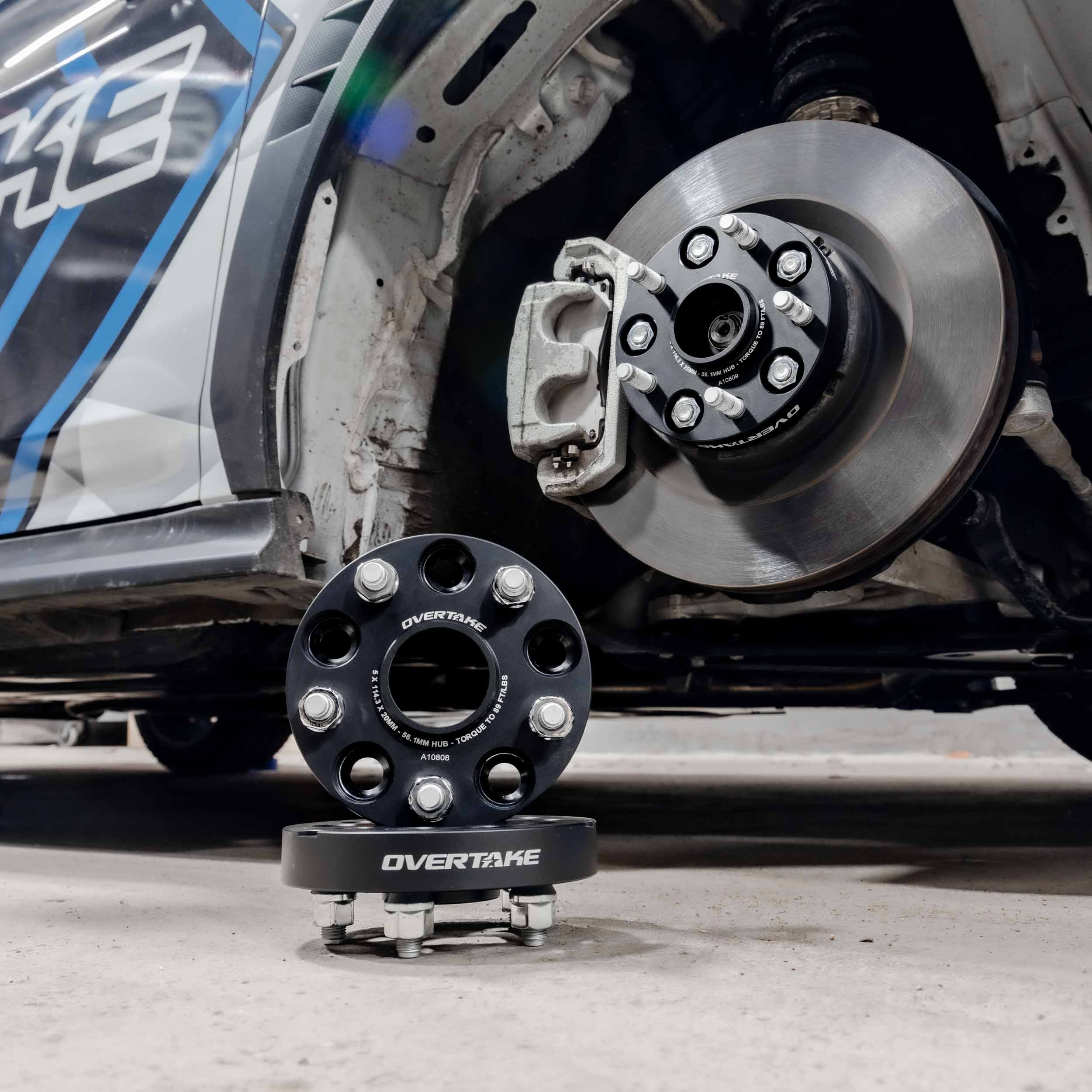 OVERTAKE Wheel Spacers - Pair - 25mm 5x114.3 - Subaru 2015-2026 WRX, 2005-2021 STI, and more