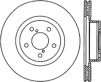 StopTech 05-17 Subaru Impreza WRX/STi SportStop Cryo Slotted & Drilled Front Left Rotor