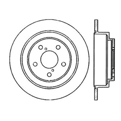 StopTech Power Slot 02-05 WRX Rear Right SportStop Slotted Rotor