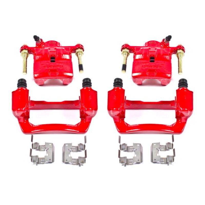 Power Stop 09-13 Subaru Forester Rear Red Calipers w/Brackets - Pair
