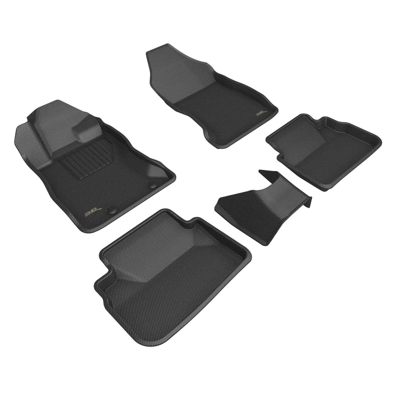 3DMaxpider Front and Rear All-Weather Floor Liner Set Black 2022+ WRX