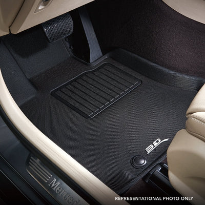3DMaxpider Front and Rear All-Weather Floor Liner Set Black 2022+ WRX