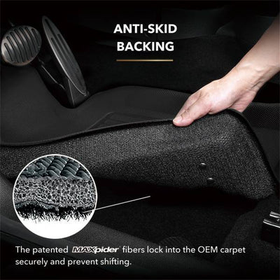 3DMaxpider Front and Rear All-Weather Floor Liner Set Black 2022+ WRX