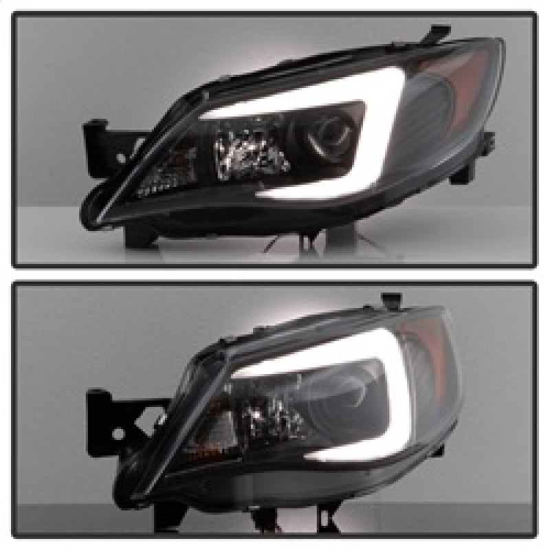 Spyder Subaru WRX 08-09 Projector Headlights - Halogen Model Only - Black PRO-YD-SWRX08-LBDRL-BK