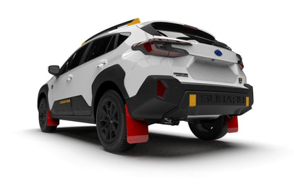 Rally Armor 24-25 Subaru Crosstrek (Wilderness Only) Red UR Mud Flap W/Black Logo - No Drilling Req