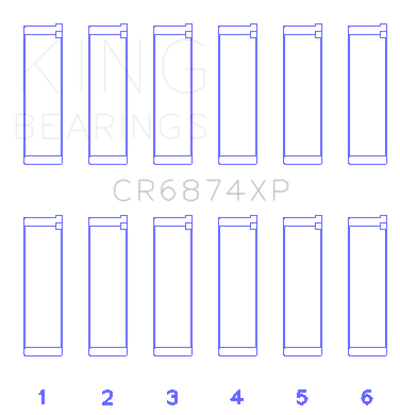 King Engine Bearings Subaru EZ30/EZ30D (Size STDX) Performance Rod Bearing Set