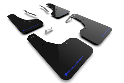 Rally Armor 22-24 Subaru Forester &amp; Wilderness Black UR Mud Flap w/Blue Logo