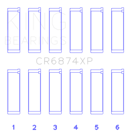 King Engine Bearings Subaru EZ30/EZ30D (Size STD) Performance Rod Bearing Set