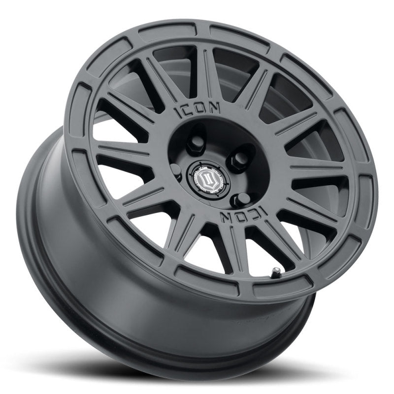 【Ricco】 ICON Ricochet 15x7 5x100 15mm Offset 4.6in BS 56.1mm Bore Satin