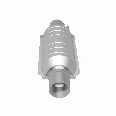 MagnaFlow Univ Cat Conv 2in Inlet/Outlet Ctr/Ctr Round 11in Body L x 5.125in W x 15in Overall L