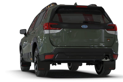 Rally Armor 22-24 Subaru Forester &amp; Wilderness Black UR Mud Flap w/Grey Logo