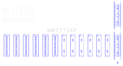 King Engine Bearings Subaru EZ30/EZ30D Performance Main Bearing Set - Size STDX