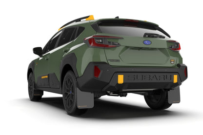 Rally Armor 24-25 Subaru Crosstrek (Wilderness Only) Black UR Mudflap W/Wild-Orange Logo No Drill Re