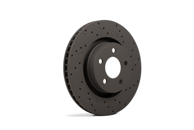 Hawk Talon 2014 Subaru Forester 10.8 X2.4 Drilled and Slotted Rear Brake Rotor Set