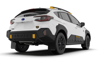 Rally Armor 24-25 Subaru Crosstrek (Wilderness Only) Black UR Mud Flap W/White Logo No Drilling Req