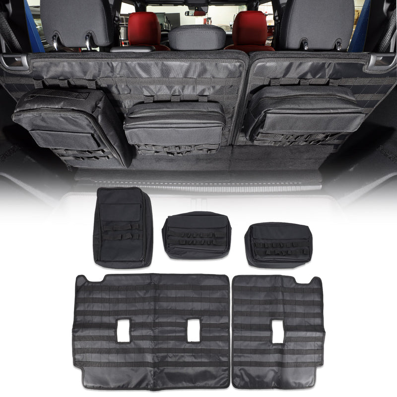 IAG I-Line Rear Seat Back Organizer Panels With Storage Bags 5pc 2021+ Ford Bronco Four Door