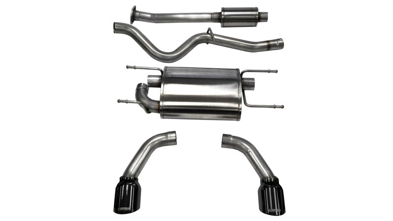 Corsa 2012-2025 Scion FRS / Subaru BRZ Black Tip Sport Cat-Back Exhaust