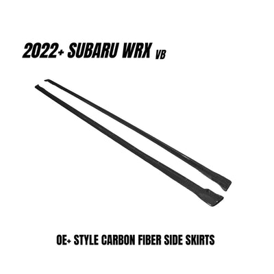 JDMuscle Tanso OE+ Style Carbon Fiber Side Skirts for 2022+ Subaru WRX