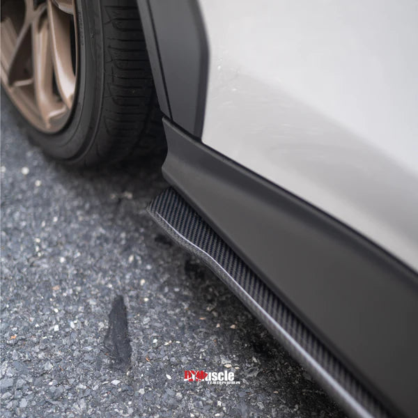 JDMuscle Tanso OE+ Style Carbon Fiber Side Skirts for 2022+ Subaru WRX